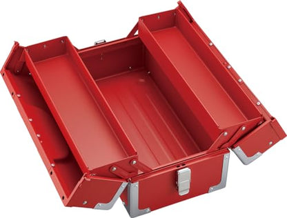TONE ツールケース（メタル） V形2段式 433X220X195mm レッド