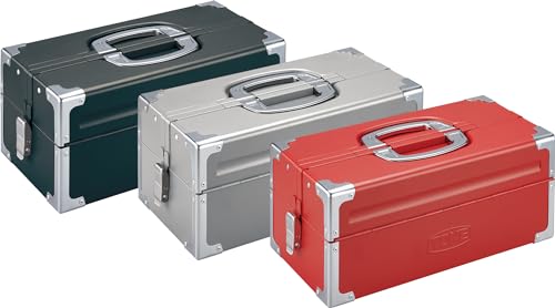 TONE ツールケース（メタル） V形2段式 433X220X195mm レッド