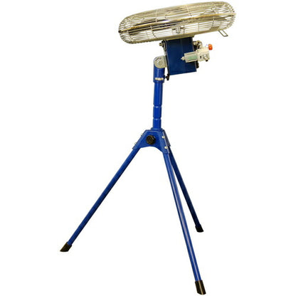 アクアシステム 無給油エアモーター式工場扇 スタンド型 (アルミハネ45cm)