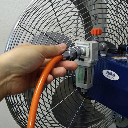 アクアシステム 無給油エアモーター式工場扇 スタンド大型 (アルミハネ60cm)