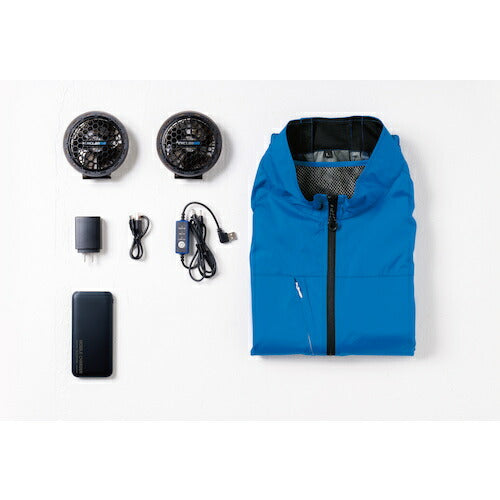 桑和 ファン付キベスト 19309 EFコンプリートセット ブルー LL