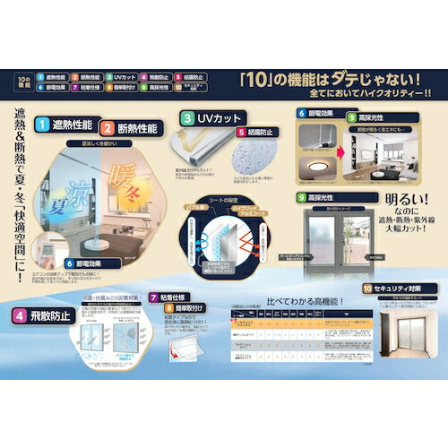 サンユー印刷 遮断熱フィルム クールマジック シャインバブルクリア 1巻入
