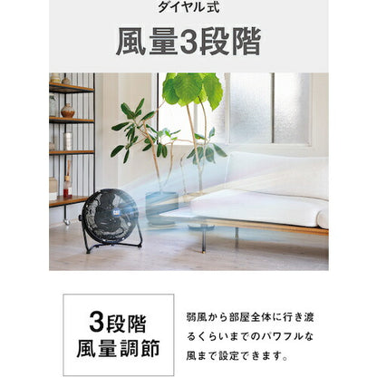 CAT 工場扇 35cm(壁･床タイプ)羽根軸180°半転機能付 ブラック