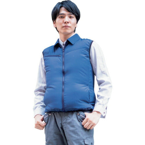 岡潮 空調ベストセット20201 ネイビー LL ブラシレスファン･モバイルバッテリー付