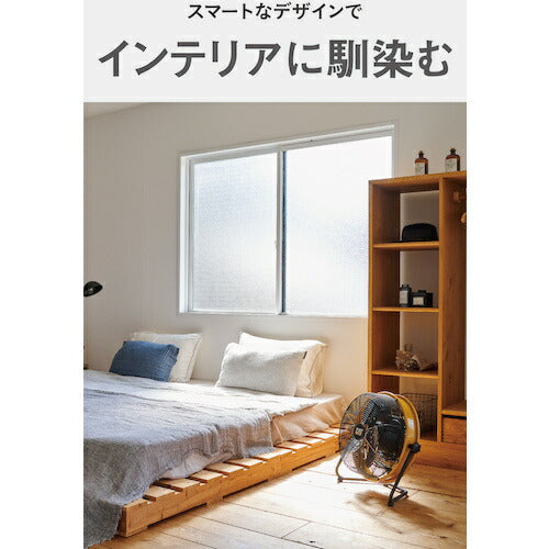 CAT 工場扇 35cm(壁･床タイプ)羽根軸180°半転機能付 イエロー