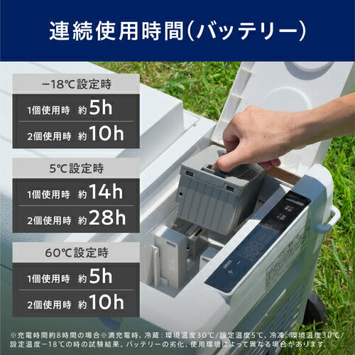 IRIS 104660 充電式ポータブル冷温庫26L ホワイト