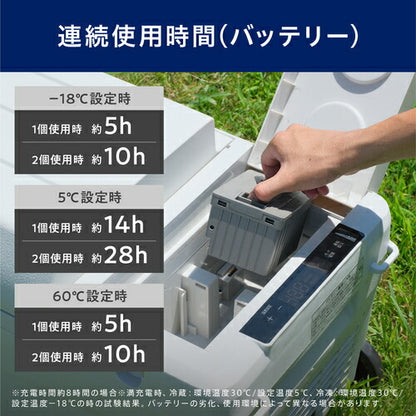 IRIS 104660 充電式ポータブル冷温庫26L ホワイト