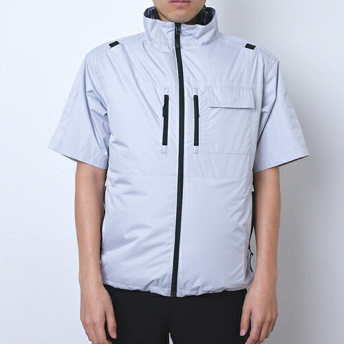 SHOWA ペルチェ付キ空調服 COOLFIX PLT2 エアー半袖ブルゾン グレーM ペルチェ2個入