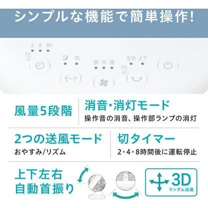 IRIS 207032 ACボール型サーキュレーター ホワイト