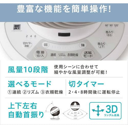 IRIS 296493 サーキュレーターアイ DC JET 15cm DCタイプ ホワイト