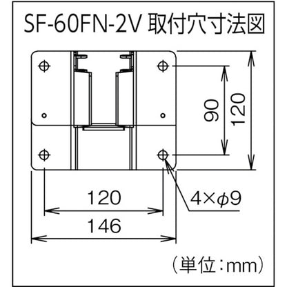 Suiden ウォール扇 FNシリーズ 1速式アルミハネ径60cm 3相200V(2梱包)