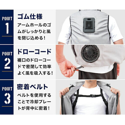 サンコー 極冷プレート+強風ファンデ圧倒的ニ冷エル｢冷蔵服2｣