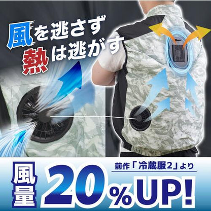 サンコー 圧倒的ニ冷エル 冷蔵服3 ネイビー フリーサイズ