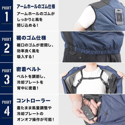サンコー 圧倒的ニ冷エル｢冷蔵服3｣ ストームホワイト フリーサイズ