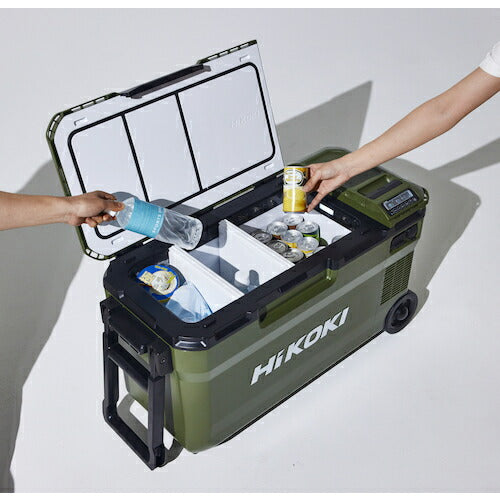 HiKOKI 18V-14.4V コードレス冷温庫 超大容量サイズ36L フォレストグリーン マルチボルトセット品