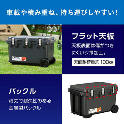 IRIS 201283 HUGEL 真空断熱クーラーボックス チャコールグレー