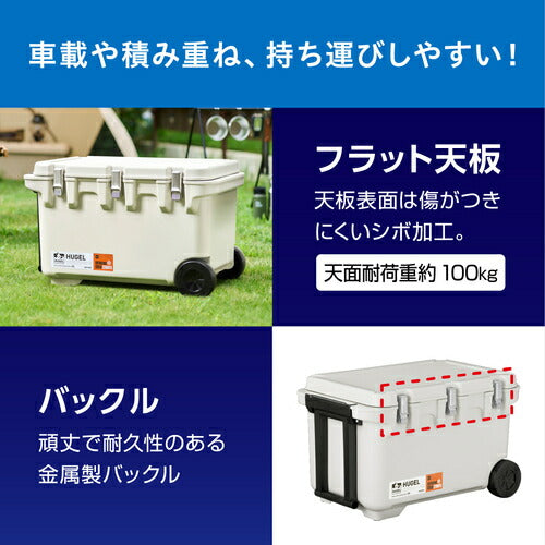 IRIS 201282 HUGEL 真空断熱クーラーボックス ホワイトアッシュ