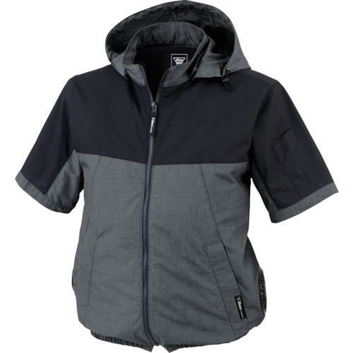 XEBEC 空調服半袖ブルゾンXE98026-990-S 杢ブラック