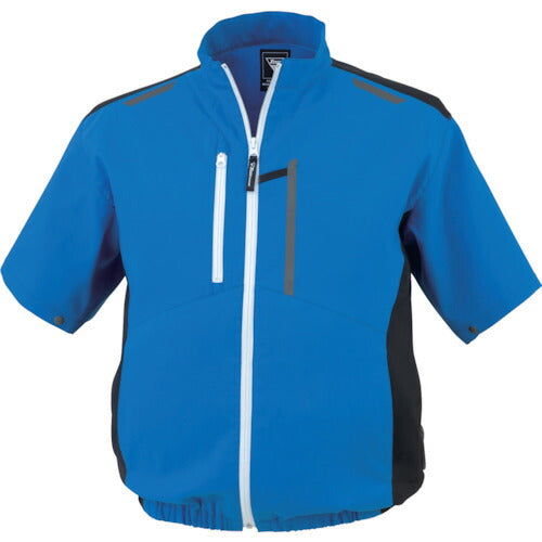 XEBEC 空調服制電半袖ブルゾンXE98027-40-LL ブルー