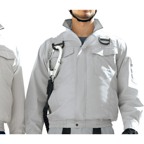 XEBEC 綿ポリ混紡ペンタスフルハーネス仕様空調服XE98101-22-L シルバーグレー