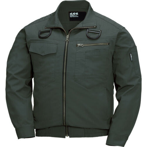 XEBEC 綿薄手現場服ヘリンボンフルハーネス仕様空調服XE98102-62-L アーミーグリーン