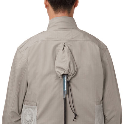 XEBEC 綿薄手現場服ヘリンボンフルハーネス仕様空調服XE98102-62-L アーミーグリーン