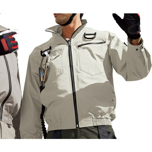XEBEC 綿薄手現場服ヘリンボンフルハーネス仕様空調服XE98102-62-L アーミーグリーン