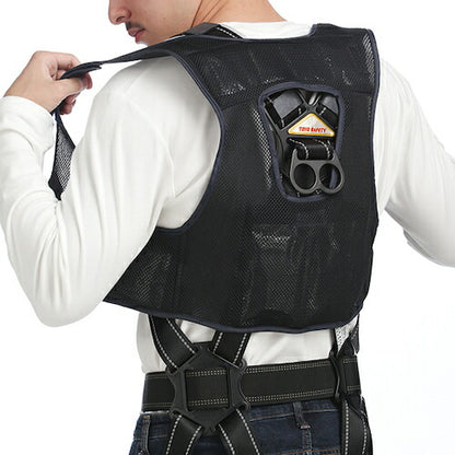 緑十字 熱中症予防対策商品 フルハーネスベストCOOL ブラック フリーサイズ