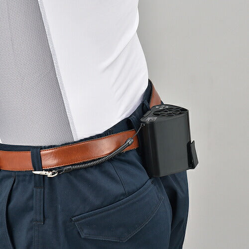 緑十字 熱中症予防対策商品 爽快ジェットファン3(バッテリー一体型) ブラック 83×102×66mm