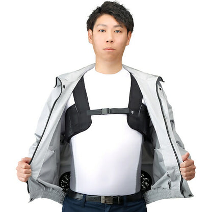 緑十字 ピタット冷却ベスト 標準パッケージ XLサイズ ブラック 胸回リ115×145cm