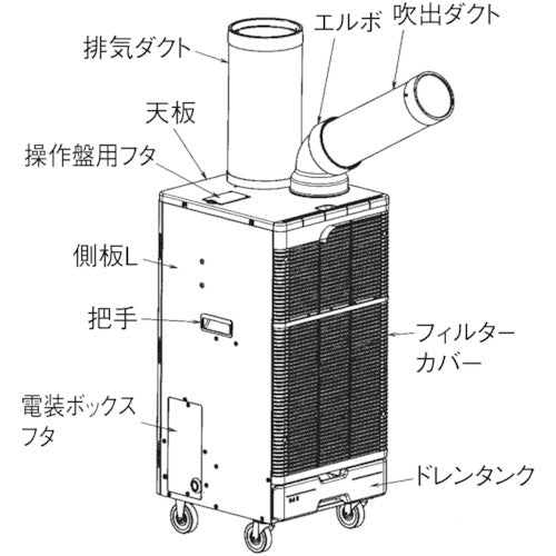 TRUSCO 【2022年以前モデル適合パーツ】スポットエアコン用エルボ