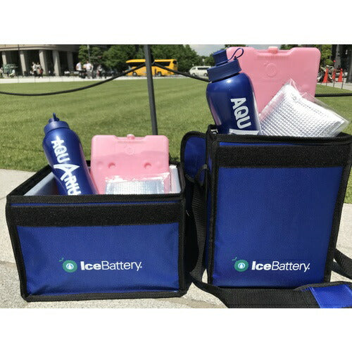 マツウラ 保冷バッグ 10℃水分補給 IceBattery(アイスバッテリー)クールバッグ 縦型 保冷剤1枚付キ