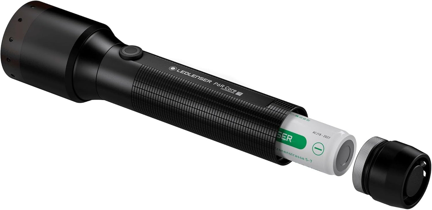 Ledlenser(レッドレンザー) P6R Core + Wera(ヴェラ) スクリュードライバー 特別セット LEDフラッシュライト ドライバー プラスドライバー トルクスドライバー USB充電式 503028 [日本正規品] black