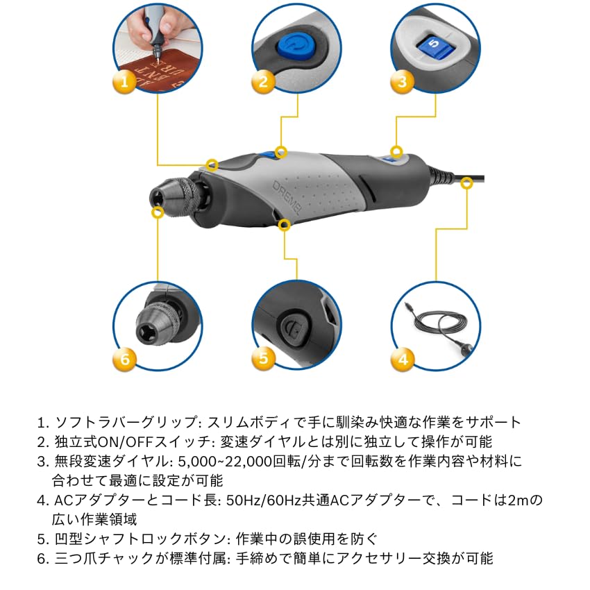 ドレメル ペン型ミニルーター フィーノ