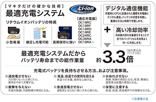 マキタ バッテリ＆充電器セット パワーソースキット1 18V 6.0Ah （バッテリBL1860B×2・充電器DC18RD・ケース（マックパックタイプ3）付）