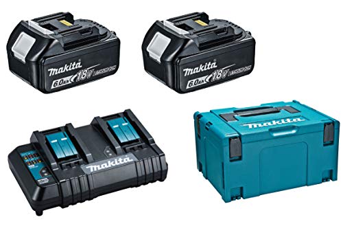 マキタ バッテリ＆充電器セット パワーソースキットSH1 18V 6.0Ah （バッテリBL1860B×2・充電器DC18SH・ケース（マックパックタイプ3）付）
