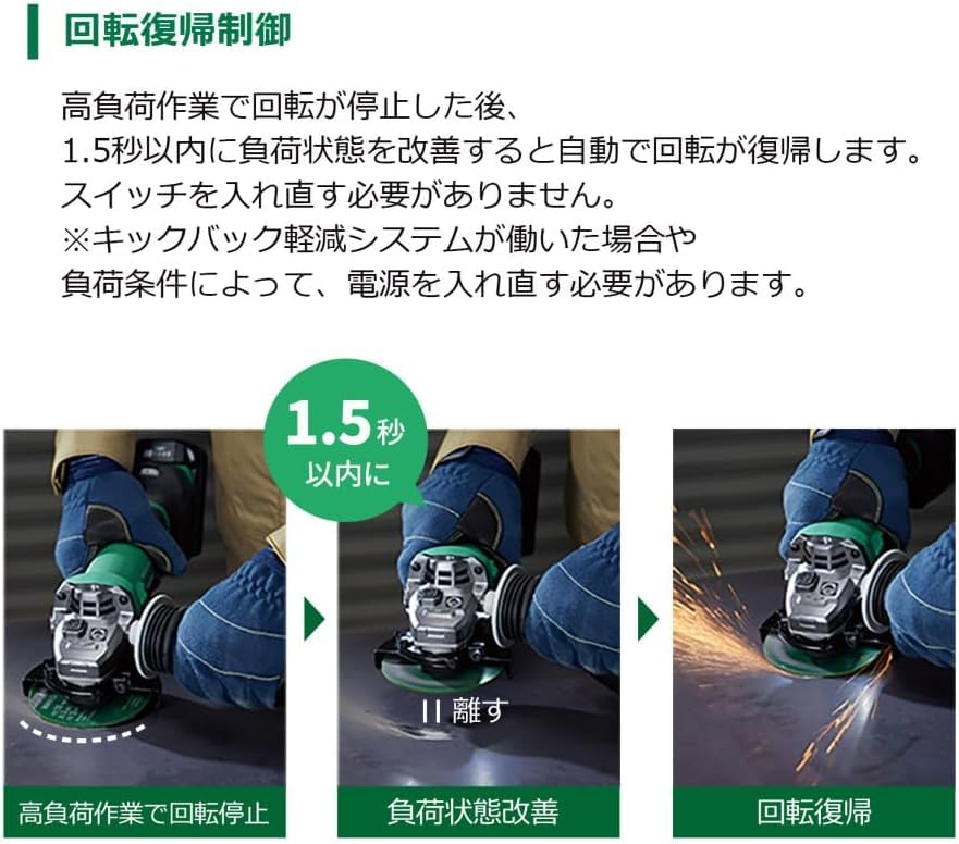 HiKOKI コードレスディスクグラインダ 36V 100mm 新マルチボルトセット品
