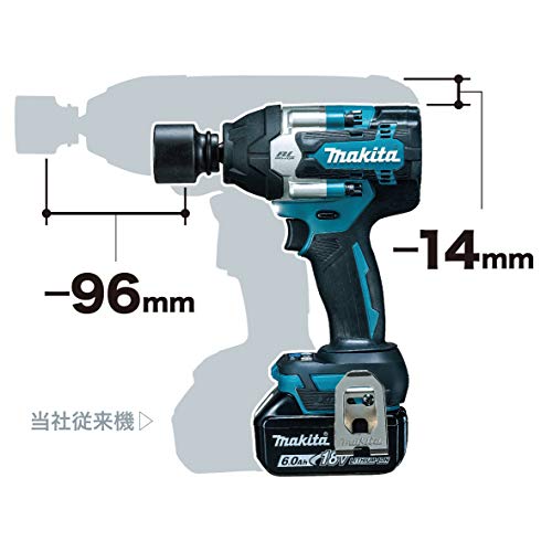 マキタ 充電式インパクトレンチ 18V 最大締付トルク600N・m sq12.7 6.0Ah （本体・バッテリ×2・充電器・ケース付）
