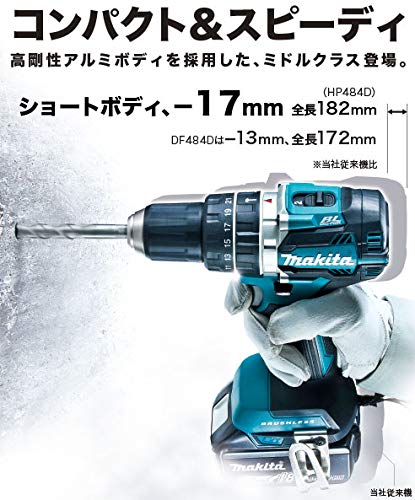 マキタ 充電式ドライバドリル 18V 最大トルク60N・m 青 6.0Ah （本体・バッテリ・充電器・ケース付）