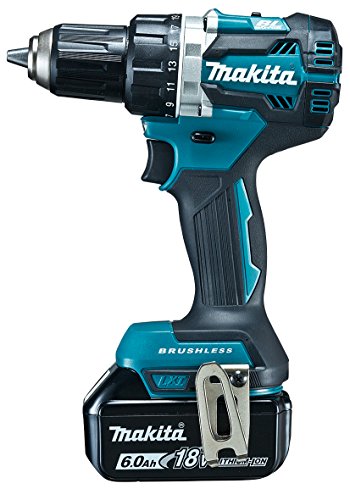 マキタ 充電式ドライバドリル 18V 最大トルク60N・m 青 6.0Ah （本体・バッテリ・充電器・ケース付）