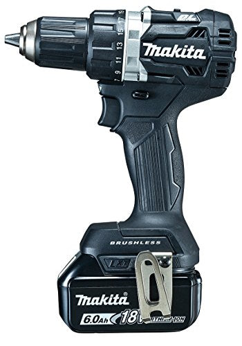 マキタ 充電式ドライバドリル 18V 最大トルク60N・m 黒 6.0Ah （本体・バッテリ・充電器・ケース付）
