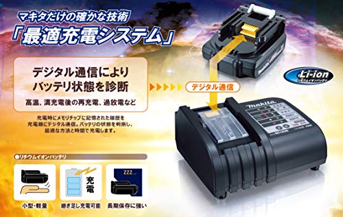 マキタ バッテリ＆充電器セット パワーソースキットSH1 18V 6.0Ah （バッテリBL1860B×2・充電器DC18SH・ケース（マックパックタイプ3）付）