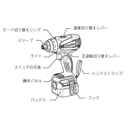 マキタ 充電式4モードインパクトドライバ 18V 最大締付トルク150N・m 黒 6.0Ah （本体・バッテリ×2・充電器・ケース付）