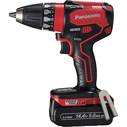 Panasonic デュアル 14.4V5.0Ah 充電式ドリルドライバー 赤