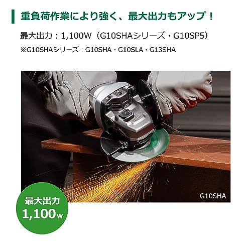 HiKOKI 電気ディスクグラインダ 砥石径125MM 3P可倒式プラグ付 スナップスイッチ式