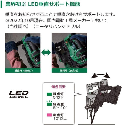 HiKOKI ロータリハンマドリル 36V SDSプラスシャンク 集じんシステム搭載 新マルチボルトセット品