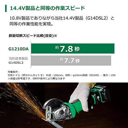 HiKOKI コードレスディスクグラインダ 10.8V ブレーキ付 100mm セット品