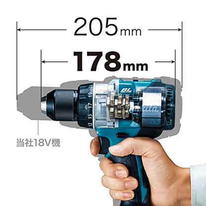 マキタ 充電式ドライバドリル 18V 最大トルク140N・m グリップ付き 6.0Ah （本体・バッテリ×2・充電器・ケース付）