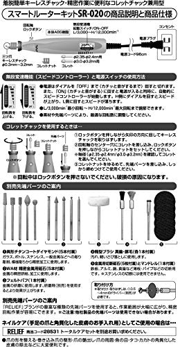 RELIEF スマートルーターキット 19点ルーター用先端工具付き