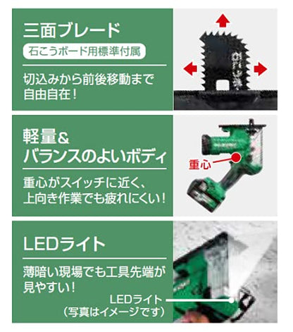 HiKOKI 18Vコードレスボードカッター 本体のみ